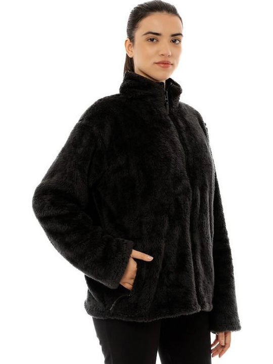 Jachetă de damă cu Fermoar Black