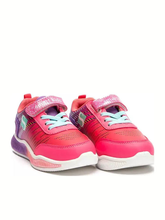 Kinder Sneakers mit Klettverschluss & Lichtern Rosa