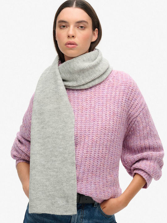 Superdry Women's Knitted Scarf Gray