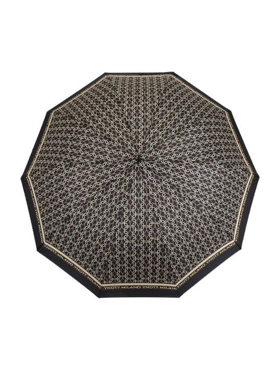 Y Not? Umbrella with Walking Stick Black