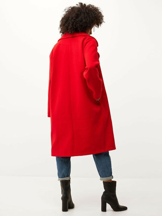 Mexx Women's Midi Coat Red