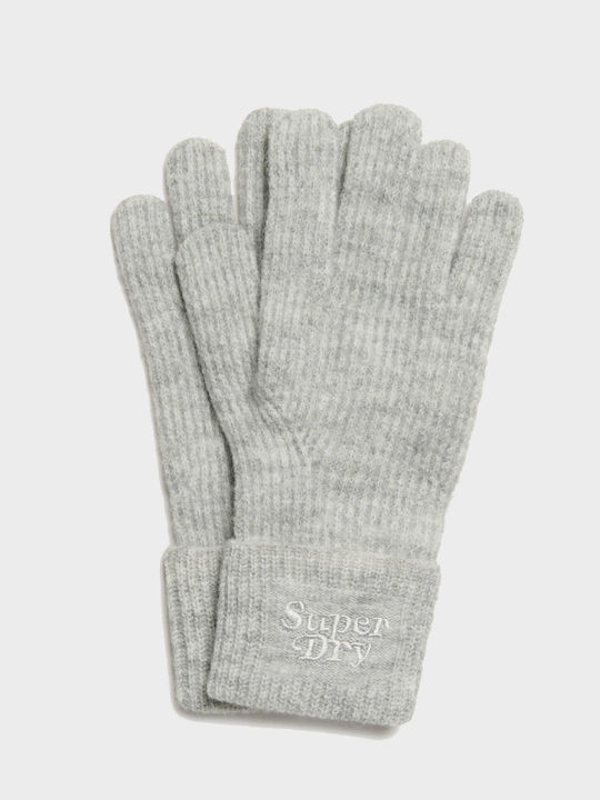 Superdry Unisex Knitted Gloves Gray