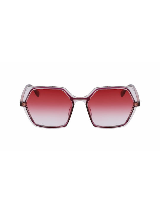 Karl Lagerfeld Women's Sunglasses with Burgundy Plastic Frame and Burgundy Gradient Lens KL6083S-626