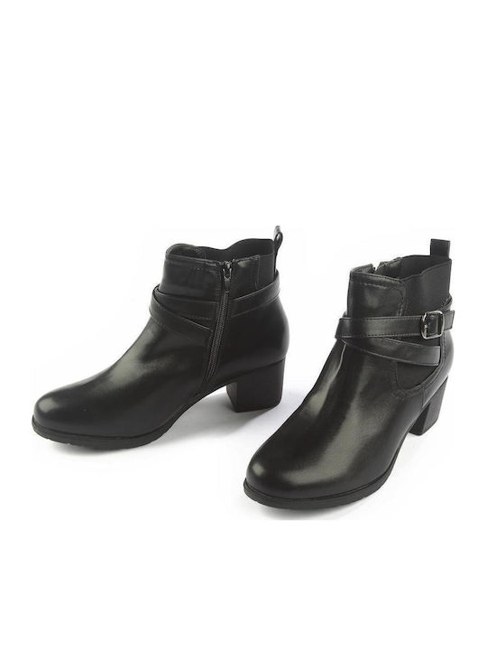 Women's Ankle Boots with Medium Heel Black