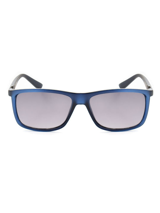 Guess Men's Sunglasses with Blue Plastic Frame and Gray Gradient Lens GF0191 91B