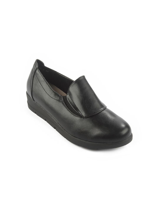 Fshoes Women's Synthetic Leather Slip-Ons Black