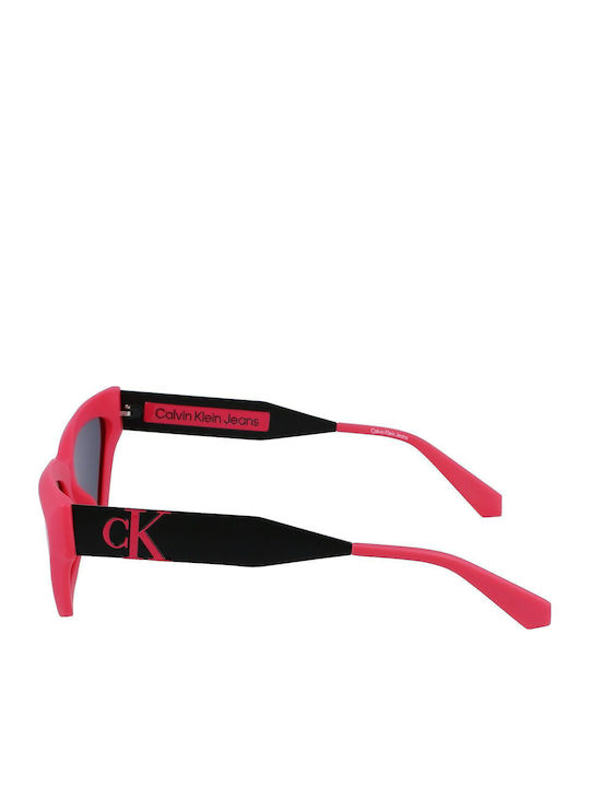 Calvin Klein Women's Sunglasses with Multicolour Plastic Frame and Gray Lens