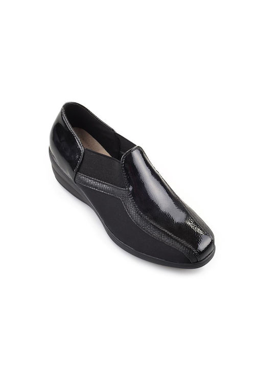 Fshoes Anatomic Women's Leather Slip-Ons Black