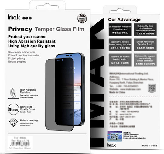 Imak 0.3mm Privacy Tempered Glass (Motorola Edge 50 Pro)