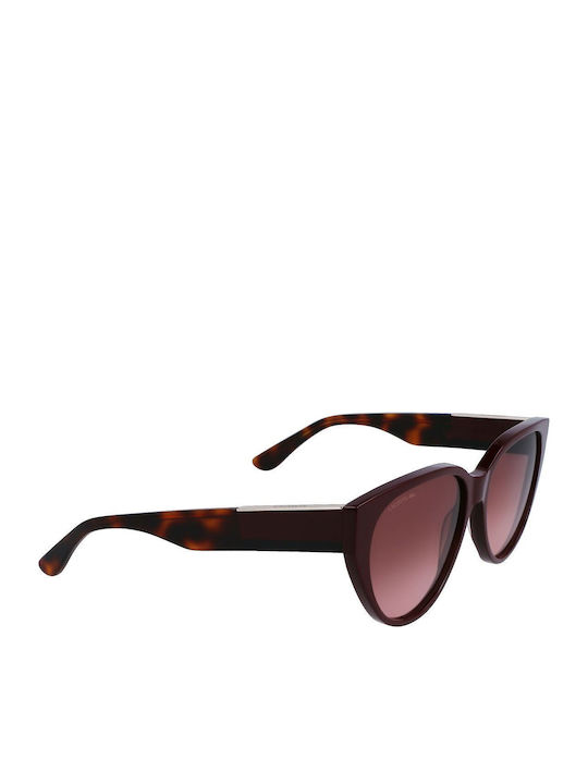 Lacoste Women's Sunglasses with Burgundy Plastic Frame and Burgundy Gradient Lens L985S-603