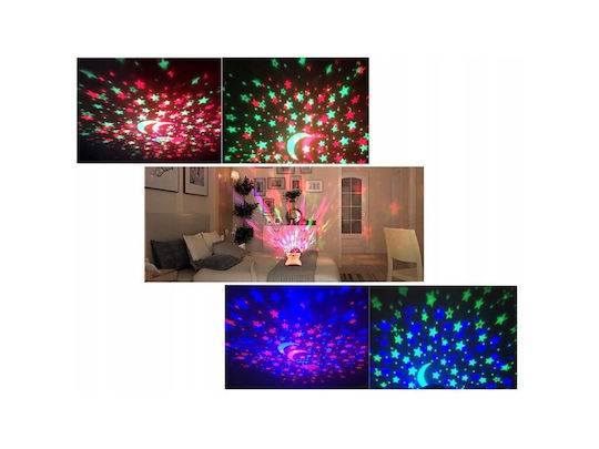 LED Детска Лампа Проектор Черен 13x11см