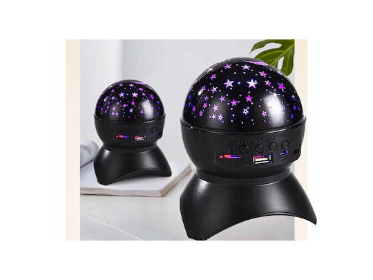 LED Детска Лампа Проектор Черен 13x11см