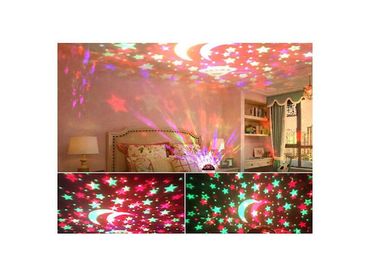 LED Детска Лампа Проектор Черен 13x11см