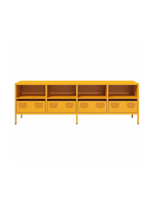 TV-Ständer Metall Senffarbe M135xP39xH43.5cm