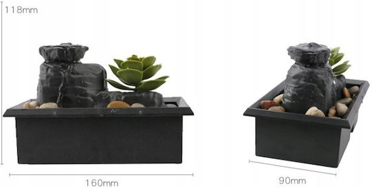 Zen USB Batterie Wasser Dekorativer Brunnen Tisch Innen Beruhigend