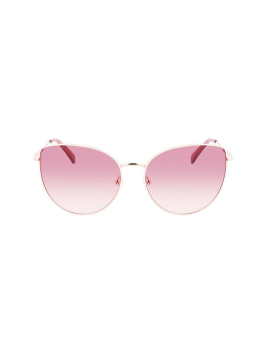 Longchamp Women's Sunglasses with Rose Gold Metal Frame and Pink Gradient Lens LO158S 729