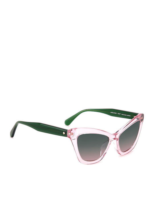 Kate Spade Women's Sunglasses with Pink Plastic Frame and Gray Gradient Lens AMELIEGS35JF4
