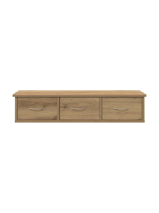 Wand Wohnzimmer Schrank aus Spanplatte Artisia Eiche 88x26x18.5cm