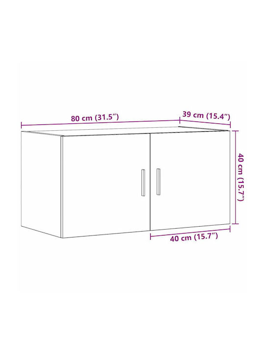Cabinet Wall Artisan Oak 80x39x40cm
