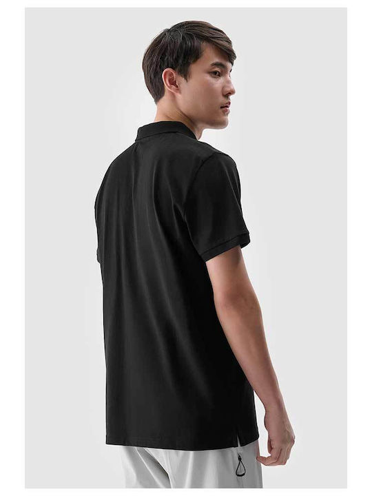 Polo Kurzarm Herrenbluse Schwarz