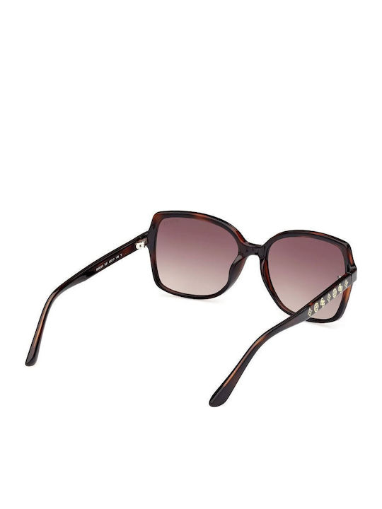 Guess Women Sunglasses with Black Tartaruga Horn-Rimmed Frame and Brown Gradient Lens GU00100 52F