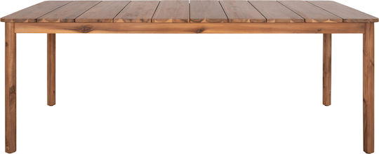 Outdoor Table Made of Acacia Navant Natural 200x100x75cm