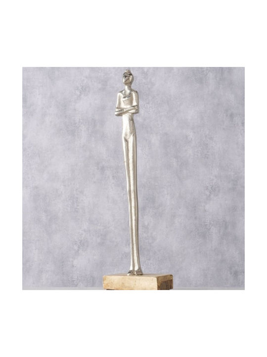 Quina Handmade Decorative Female Figure 38 cm Silver