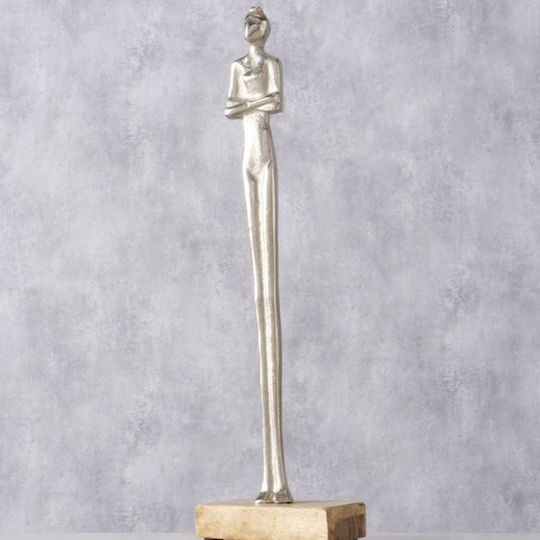 Figurină Decorativă Femeie Quina Handmade 38 cm Argintiu