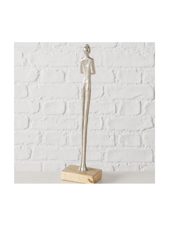 Quina Handmade Decorative Female Figure 38 cm Silver