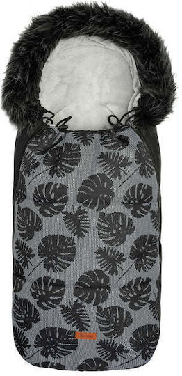 Sensillo Olaf Waterproof Stroller Footmuff with Fleece Lining 100x45cm Gray