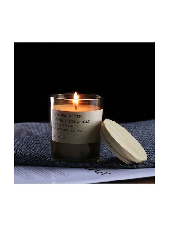 Aromatic Soy Candle in Jar with Coconut Scent