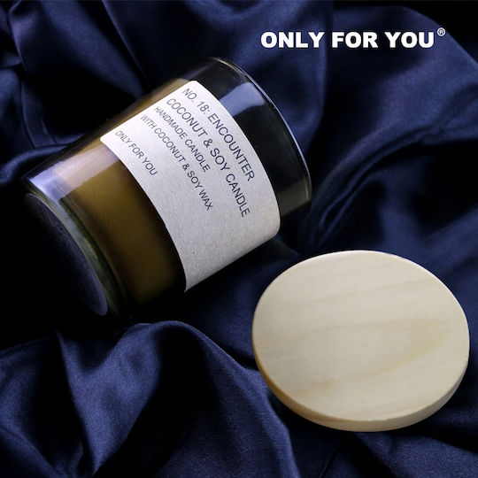 Aromatic Soy Candle in Jar with Coconut Scent