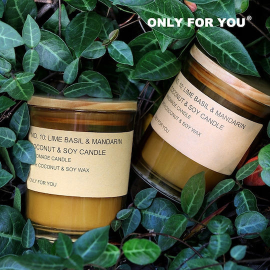 Aromatic Soy Candle in Jar with Coconut Scent