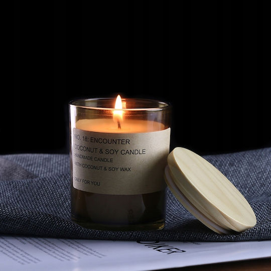 Aromatic Soy Candle in Jar with Coconut Scent
