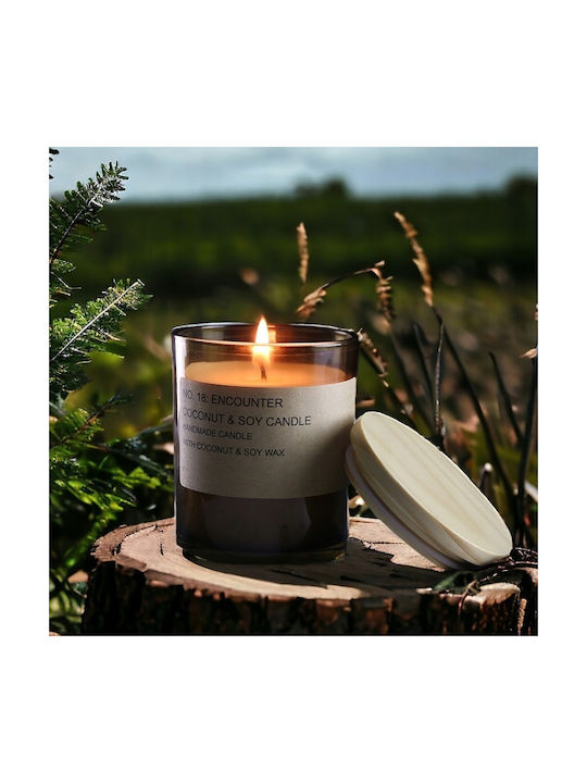 Aromatic Soy Candle in Jar with Coconut Scent