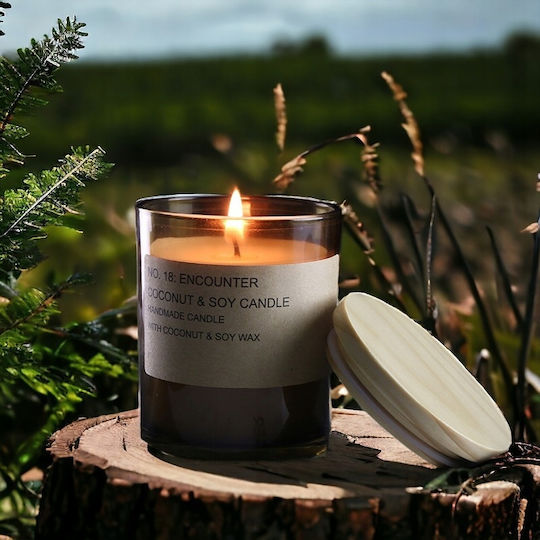 Aromatic Soy Candle in Jar with Coconut Scent