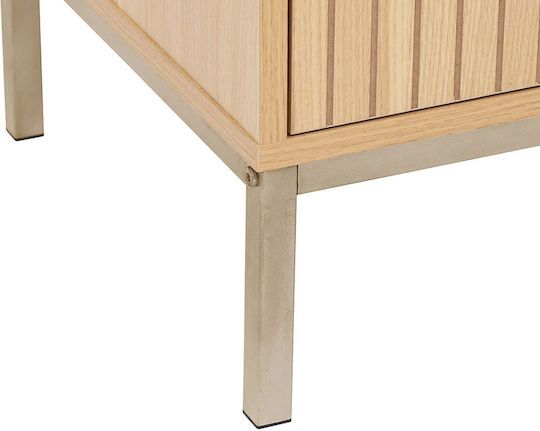 Мебели за съхранение от дърво & метал с огледало Wood Shade 120x40x76см