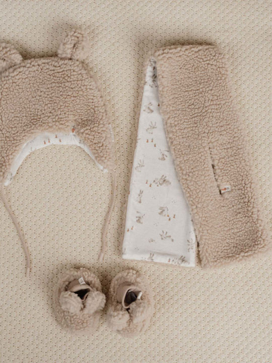 Teddy Sand Παιδικό Κασκόλ Fleece Μπεζ