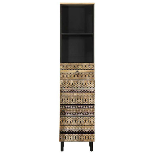 vidaXL Badezimmersäule Boden H38xB33.5xH160cm Schwarz
