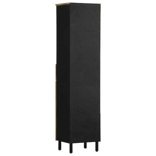 vidaXL Badezimmersäule Boden H38xB33.5xH160cm Schwarz