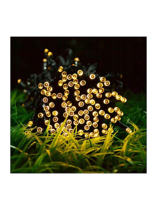 500 Lights LED 50m. Warm White Solar in String 1pcs