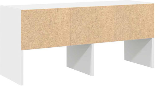 Entry Furniture with Shoe Rack & Wardrobe White 89.5x30x40cm