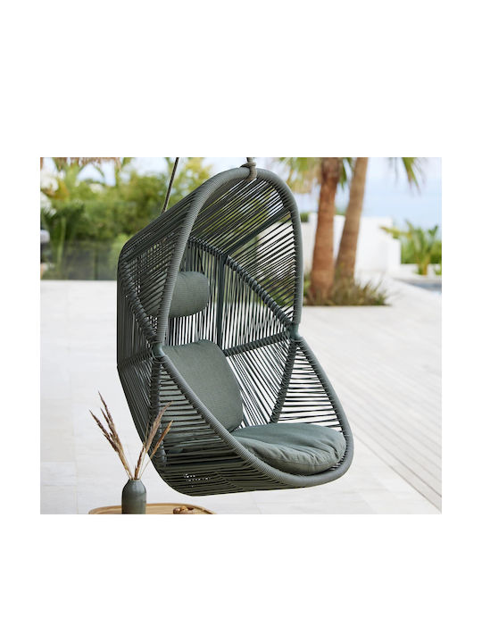 Hive Weave Leagăn suspendat fotoliu cu pernă Aluminiu Verde L87xL87xH124cm