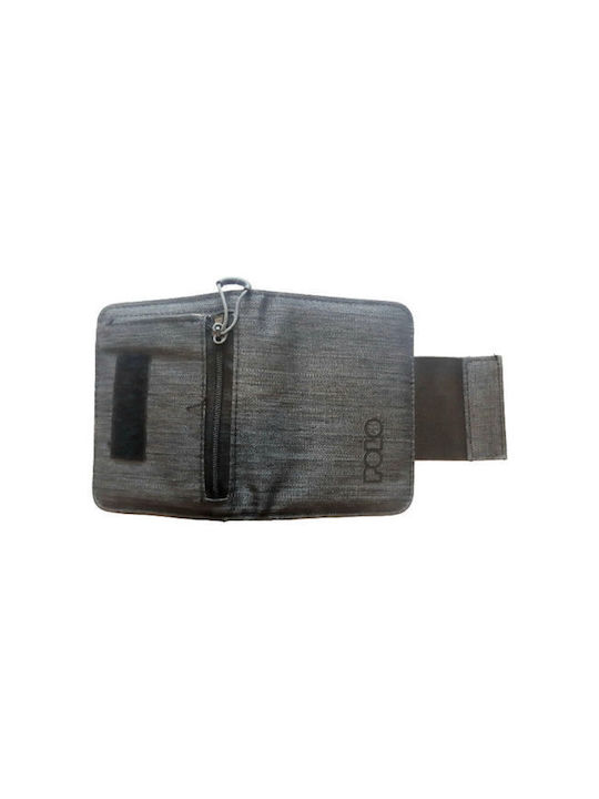 Polo Small Men's Card Wallet with RFID Gray