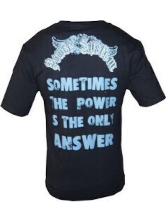 T-shirt Spartan Μαύρο Power System Ps 5000b