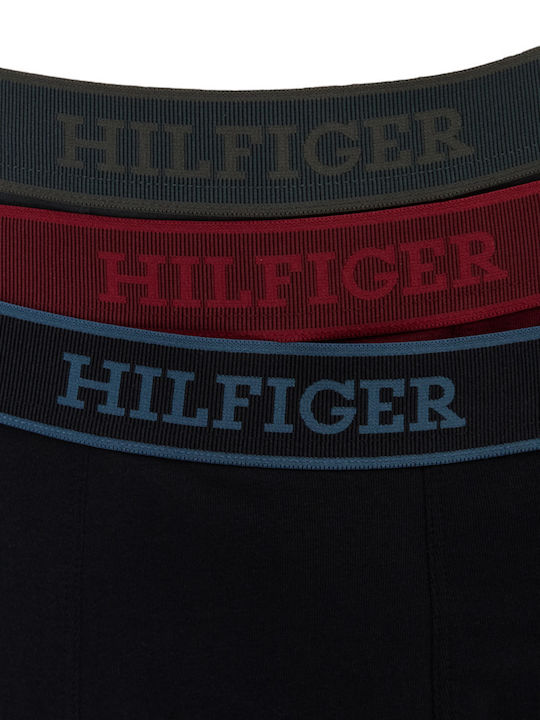 Tommy Hilfiger 3p Trunk Men's Boxers 3Pack Deep Rouge, Mil Denim