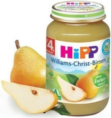 Hipp Fruit puree Williams Christ Pear with Flavor Pear & Apple No Added Sugar 190gr for 4+ Months