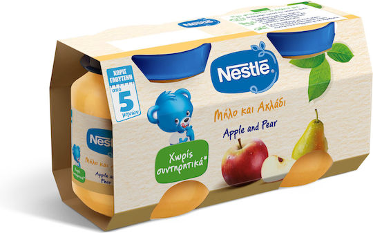 Nestle Fruit puree Apple & Pear 250gr for 5+ Months