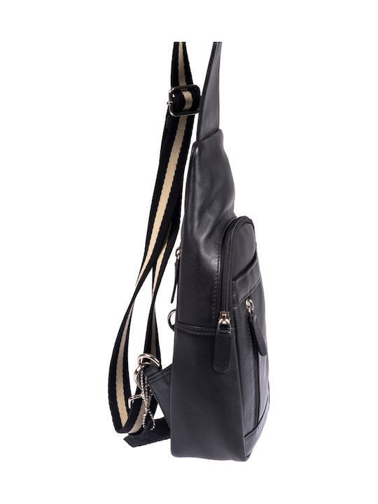 Leather Men's Bag Sling Black