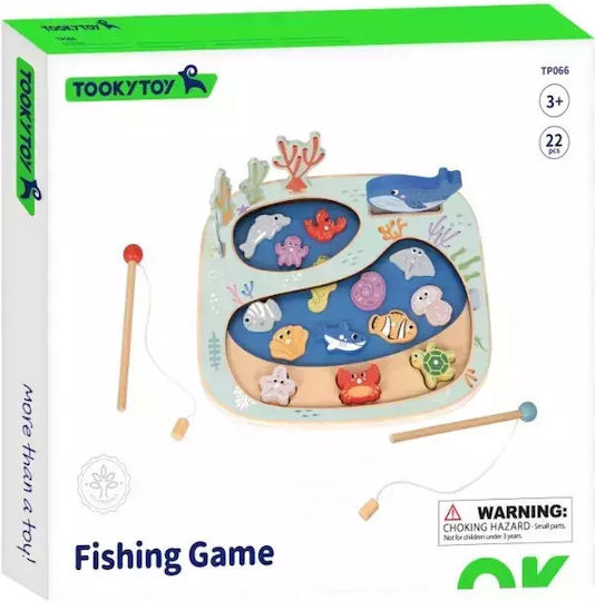 Tooky Toys Ξύλινο Παιχνίδι Ψαρέματος (Διάφορα Σχέδια) 1τμχ